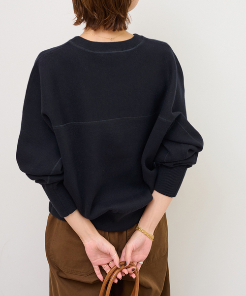 JOURNAL STANDARD relume（ジャーナルスタンダード　レリューム）の「《追加》スウェットライクドルマンプルオーバー（ニット/セーター・レディース・ネイビー/ピンク/グレー・FREE）」の19枚目の写真