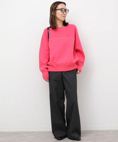 JOURNAL STANDARD relume（ジャーナルスタンダード　レリューム）の「《追加》スウェットライクドルマンプルオーバー（ニット/セーター・レディース・ネイビー/ピンク/グレー・FREE）」の20枚目の写真