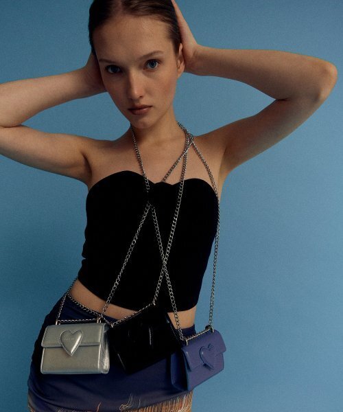 CHRISTINE PROJECT(クリスティンプロジェクト)の「TWIST HEART MICRO BAG(BLUE SLUSH)(メッセンジャーバッグ・レディース・その他・FREE)」の5枚目の写真
