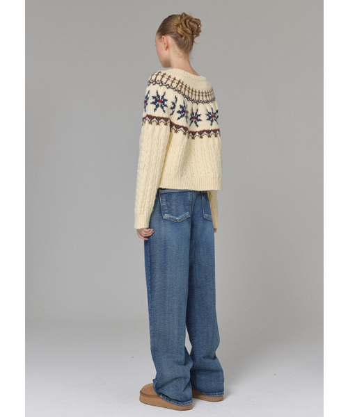 BUTTON UP(ボタンアップ)の「オールブラッシュウォッシュドワイド裏起毛デニム(デニムパンツ・レディース・その他・SMALL)」の6枚目の写真