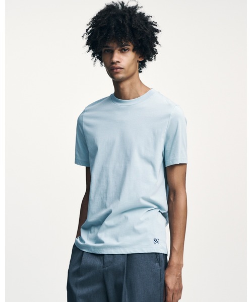 SOPHNET.（ソフネット）の「ELS COTTON TEE（Tシャツ/カットソー・メンズ・ホワイト/ライトブルー/ブラック・4/3/2/5/1）」の4枚目の写真