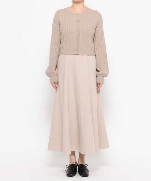 mysty woman(ミスティウーマン)の「ケーブルニットカーデSETワンピース 636613(ワンピース・レディース・グレー/ネイビー/ベージュ・FREE)」の11枚目の写真