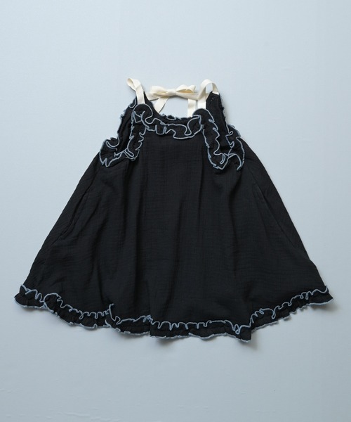 MARKEY'S（マーキーズ）の「Wガーゼキャミワンピース（ワンピース・キッズ・ブラック/ベージュ/ピンク・LL/L/M/S/XS）」の2枚目の写真