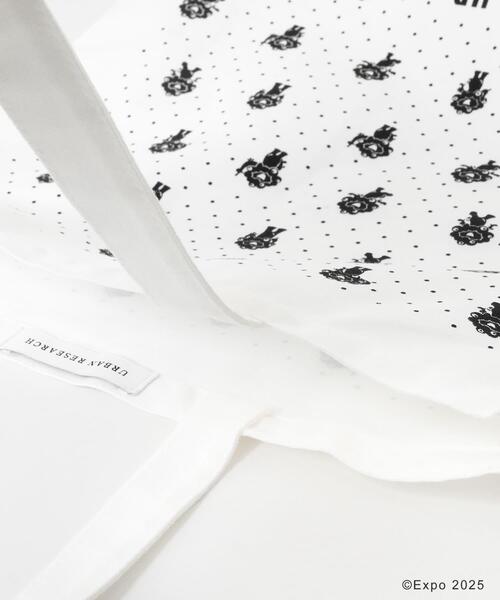 THE GOODLAND MARKET（ザグッドランドマーケット）の「EXPO2025 TOTE-DOT M（トートバッグ・レディース・ブラック/ホワイト・MEDIUM）」の6枚目の写真