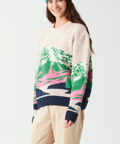PICTURE ORGANIC CLOTHING（ピクチャーオーガニッククロージング）の「【PICTURE/ピクチャー】WAK KNIT　ニット　セーター　総柄（ニット/セーター・レディース・マルチ・LARGE/MEDIUM/X-LARGE）」の2枚目の写真