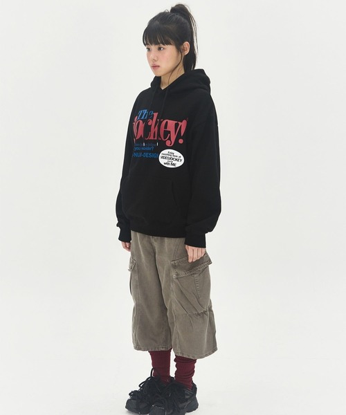 Video Jockey（ビデオジョッキー）の「【UNISEX】VIDEO JOCKEY／VideoMarket フーディー（パーカー・レディース・グレー/クリーム/ブラック・SMALL/MEDIUM）」の16枚目の写真