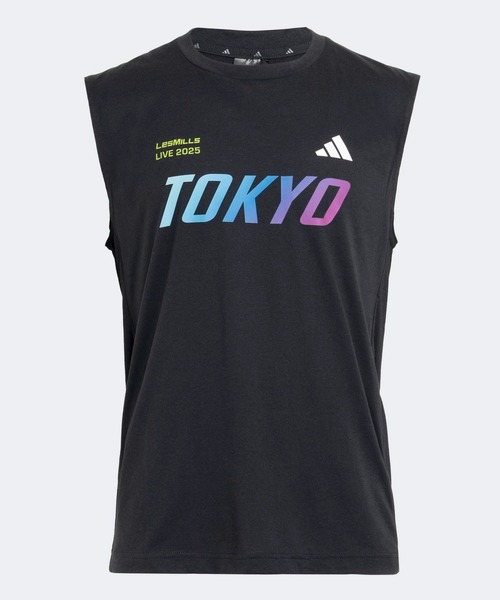 adidas(アディダス)の「LesMills Event Tank Tokyo / アディダス adidas(タンクトップ・メンズ・ブラック/ホワイト・X-LARGE/X-SMALL/SMALL/MEDIUM/LARGE/3XL/XX-LARGE)」の2枚目の写真