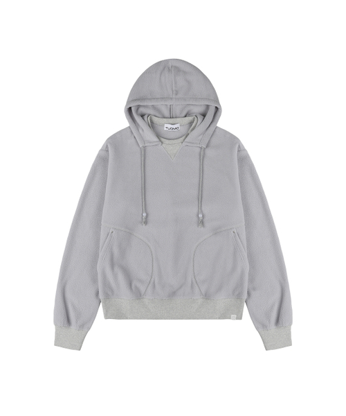 TUOMIO（トゥオミオ）の「OVERSIZED FLEECE HOODIE [LIGHT GREY]（パーカー・レディース・その他・2/1）」の2枚目の写真