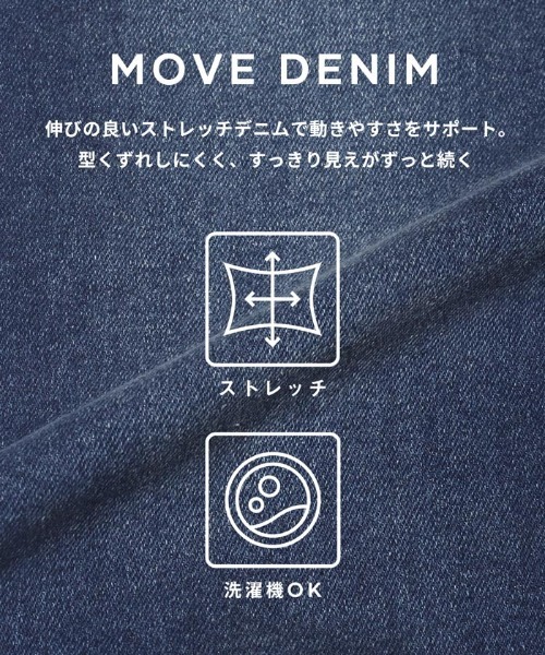 coca（coca）（コカ）の「ムーヴデニムワイドパンツ（デニムパンツ・レディース・ライトブルー/ブルー・L/M/S）」の3枚目の写真