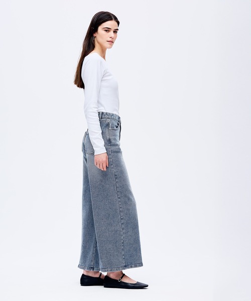 coca（coca）（コカ）の「ムーヴデニムワイドパンツ（デニムパンツ・レディース・ライトブルー/ブルー・L/M/S）」の9枚目の写真