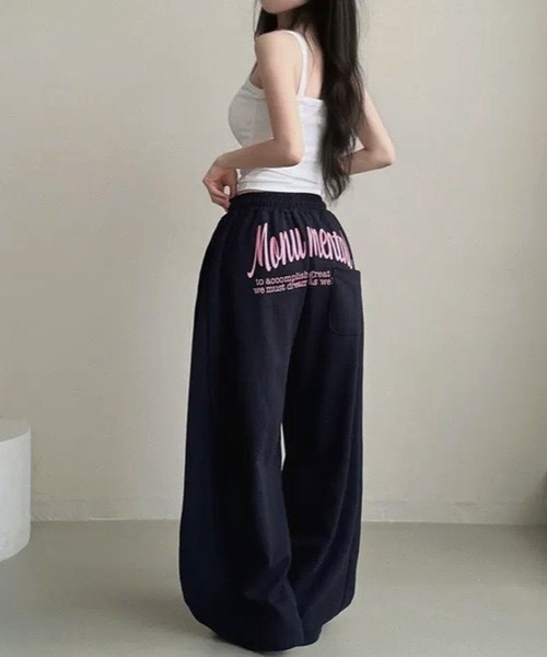 inst.ALL(インストール)の「バックプリントスウェットパンツ(スウェットパンツ・レディース・ブラック/ネイビー/グレー・M)」の14枚目の写真