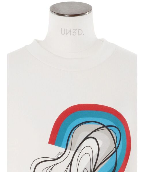 UN3D.（アンスリード）の「STRATUM LAYER LONG T / ストレイタムレイヤーロンT（Tシャツ/カットソー・レディース・ホワイト/ブラック・36/38）」の7枚目の写真