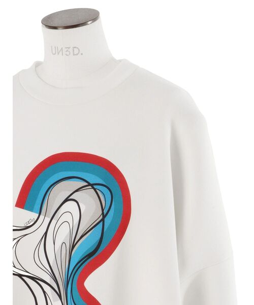 UN3D.（アンスリード）の「STRATUM LAYER LONG T / ストレイタムレイヤーロンT（Tシャツ/カットソー・レディース・ホワイト/ブラック・36/38）」の8枚目の写真