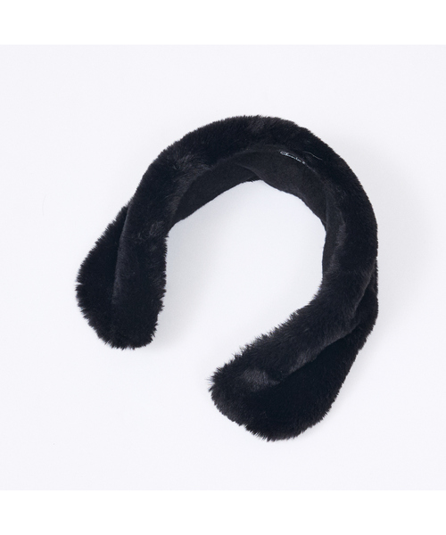Jennifer Ouellette（ジュエファーオウレット）の「【Jennifer Ouellette/ジェニファー・オーレット】フェイクファーイヤーマフ カチューシャ（カチューシャ・レディース・ブラック・フリー）」の6枚目の写真