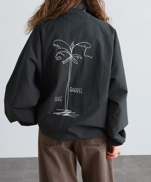 セール】SUNNY SMITH コットンライク ナイロン ヤシの木両面刺繍 ZIP