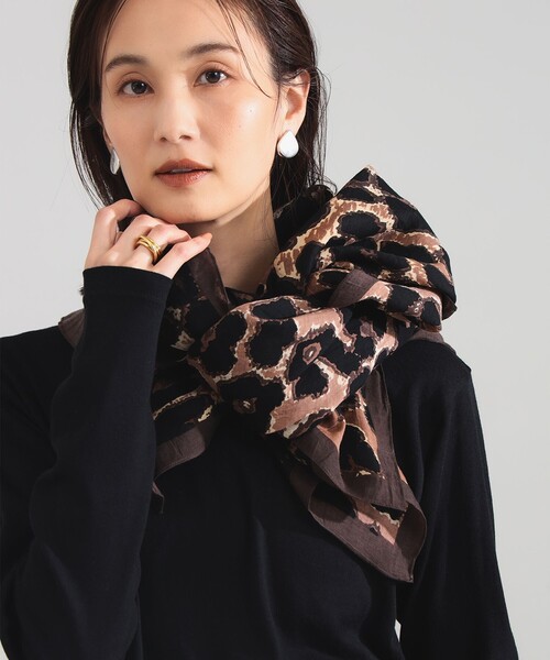 manipuri ヒョウ柄 ストール　コットンシルク manipuri ヒョウ柄 ストール コットンシルク 【公式通販】