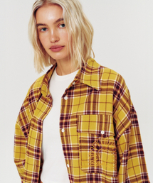 OVERSIZED CHECK SHIRT YELLOW