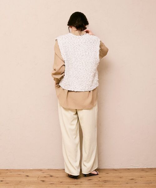 le.coeur blanc（ルクールブラン）の「リボンチュール×スラブVベスト（ベスト・レディース・グリーン系その他/ホワイト系その他・38）」の22枚目の写真