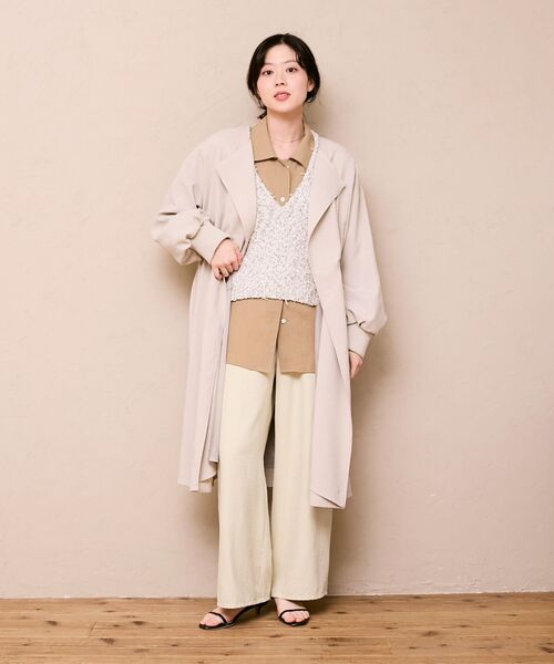 le.coeur blanc（ルクールブラン）の「リボンチュール×スラブVベスト（ベスト・レディース・グリーン系その他/ホワイト系その他・38）」の21枚目の写真