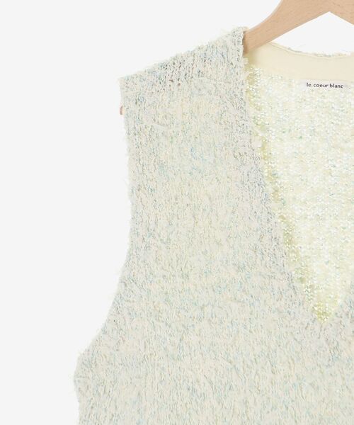 le.coeur blanc（ルクールブラン）の「リボンチュール×スラブVベスト（ベスト・レディース・グリーン系その他/ホワイト系その他・38）」の5枚目の写真