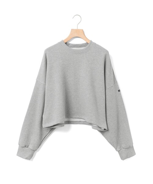 MidiUmi（ミディウミ）の「MidiUmi ショートスウェットプルオーバー（Tシャツ/カットソー・レディース・グリーン/ピンク/キナリ/ネイビー/グレー・FREE）」の2枚目の写真