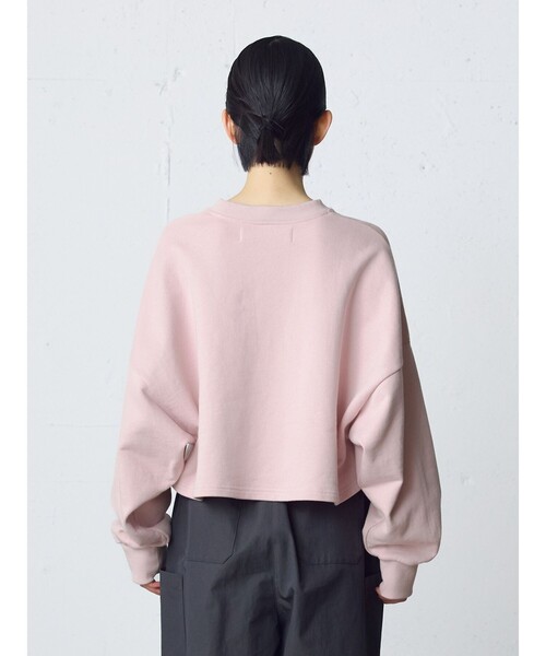 MidiUmi（ミディウミ）の「MidiUmi ショートスウェットプルオーバー（Tシャツ/カットソー・レディース・グリーン/ピンク/キナリ/ネイビー/グレー・FREE）」の21枚目の写真