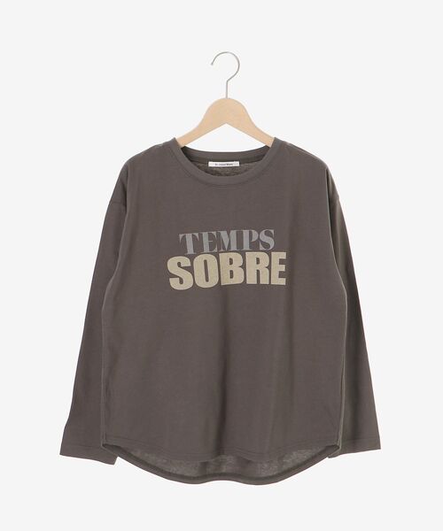 le.coeur blanc（ルクールブラン）の「バイカラーロゴTシャツ（Tシャツ/カットソー・レディース・ダークグレー/ベージュ/オフホワイト・38）」の17枚目の写真