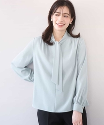 OFUON le MK | 【2026SS】スムースジョーゼットボウブラウス/洗える/WEB限定サイズあり(シャツ/ブラウス)