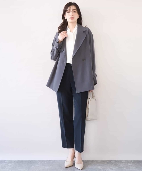 OFUON le MK（オフオンルエムケー）の「【2026SS】スムースジョーゼットボウブラウス/洗える/WEB限定サイズあり（シャツ/ブラウス・レディース・ミント/ホワイト・40/38/36）」の7枚目の写真