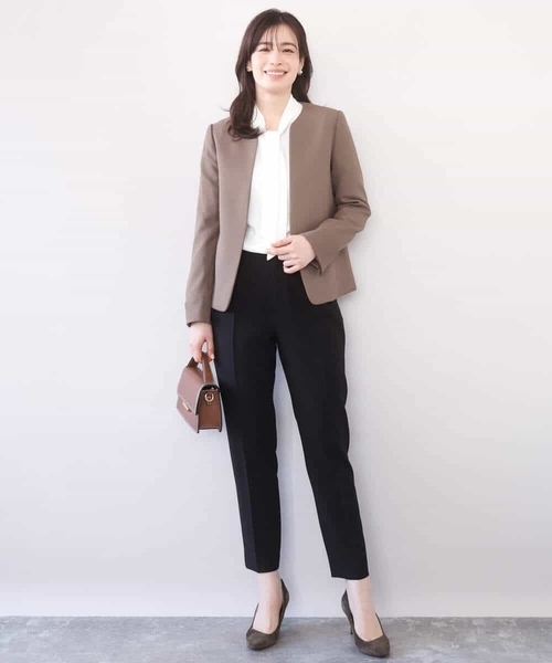 OFUON le MK（オフオンルエムケー）の「【2026SS】スムースジョーゼットボウブラウス/洗える/WEB限定サイズあり（シャツ/ブラウス・レディース・ミント/ホワイト・40/38/36）」の13枚目の写真