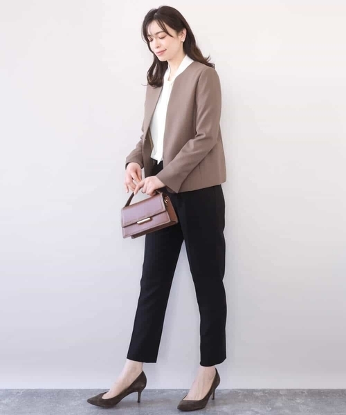 OFUON le MK（オフオンルエムケー）の「【2026SS】スムースジョーゼットボウブラウス/洗える/WEB限定サイズあり（シャツ/ブラウス・レディース・ミント/ホワイト・40/38/36）」の14枚目の写真