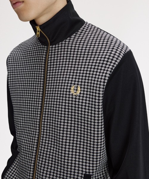 FRED PERRY(フレッドペリー)の「Knitted Front Track Jacket/ニットフロントトラックジャケット(ジャージ・メンズ・ブラック・S/M/L)」の10枚目の写真