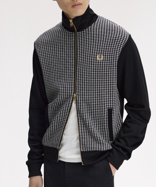 FRED PERRY(フレッドペリー)の「Knitted Front Track Jacket/ニットフロントトラックジャケット(ジャージ・メンズ・ブラック・S/M/L)」の7枚目の写真