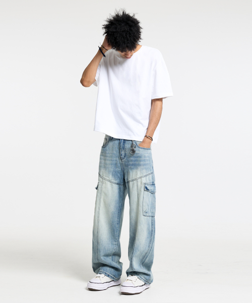 CREAM SODA LAB(クリームソーダラボ)の「シーアルエスディーエル カーゴデニムブルー(デニムパンツ・レディース・その他・XL/L)」の14枚目の写真