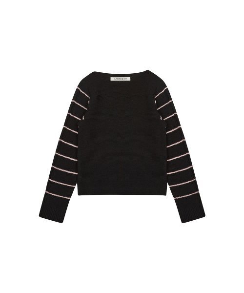 LARTIGENT(ラーティゼン)の「L2 STRIPE HOLE KNIT(BLACK)(ニット/セーター・レディース・その他・FREE)」の5枚目の写真