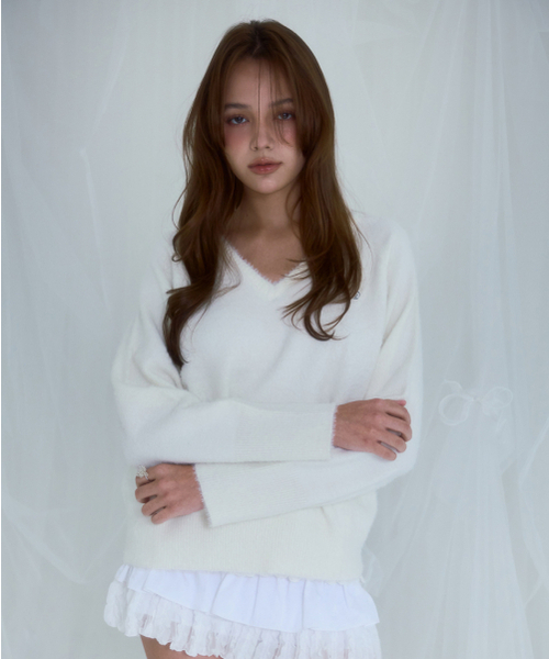 ROSEFRANTZ（ロゼフランツ）の「Fur V-neck Knit [Ivory]（ニット/セーター・レディース・その他・ONE SIZE）」の18枚目の写真