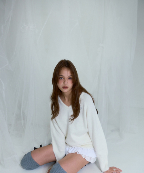 ROSEFRANTZ（ロゼフランツ）の「Fur V-neck Knit [Ivory]（ニット/セーター・レディース・その他・ONE SIZE）」の4枚目の写真