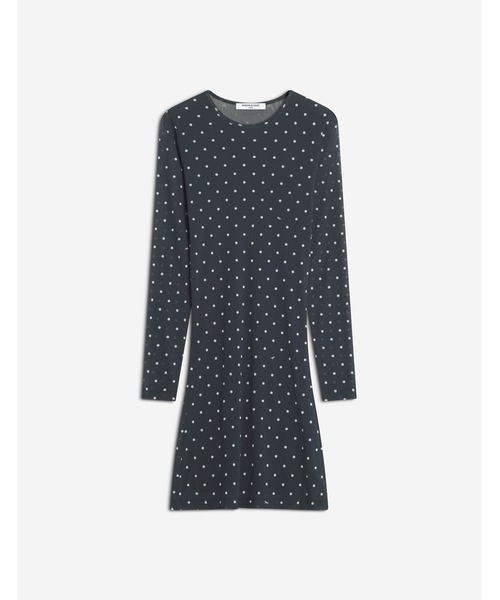Maison Kitsune（メゾンキツネ）の「POLKA DOT MESH MINI DRESS（ワンピース・レディース・ブラック×ホワイト・S/M）」の2枚目の写真