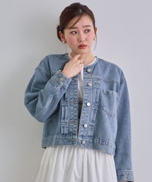 Futier land | ノーカラーデニムジャケット(デニムジャケット)