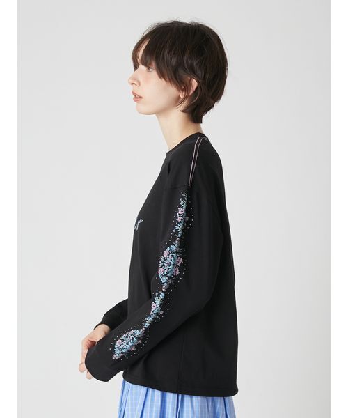 LILY BROWN（リリーブラウン）の「love letter ロングスリーブTシャツ（Tシャツ/カットソー・レディース・ホワイト/グレー/ブラック・F）」の7枚目の写真