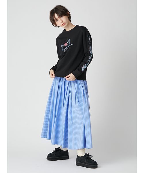 LILY BROWN（リリーブラウン）の「love letter ロングスリーブTシャツ（Tシャツ/カットソー・レディース・ホワイト/グレー/ブラック・F）」の14枚目の写真