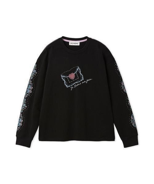 LILY BROWN（リリーブラウン）の「love letter ロングスリーブTシャツ（Tシャツ/カットソー・レディース・ホワイト/グレー/ブラック・F）」の15枚目の写真