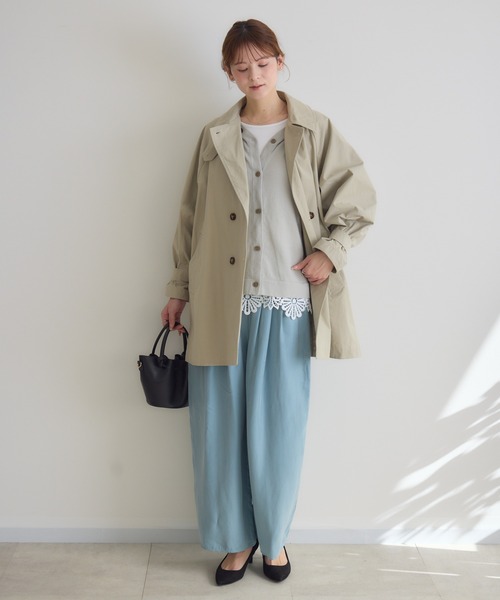 KATHARINE ROSS（キャサリンロス）の「【KATHARINE ROSS】ステンミドルコート（ステンカラーコート・レディース・ベージュ/ピンク・FREE）」の12枚目の写真