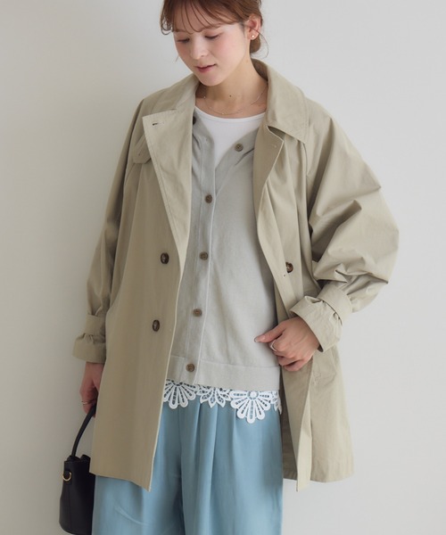 KATHARINE ROSS（キャサリンロス）の「【KATHARINE ROSS】ステンミドルコート（ステンカラーコート・レディース・ベージュ/ピンク・FREE）」の14枚目の写真