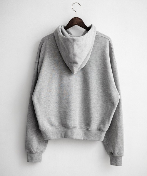 Rocky Monroe（ロッキーモンロー）の「オーバーサイズ 裏毛ショート丈長袖ダブルジップパーカー（パーカー・メンズ・アッシュ/ブラック/ネイビー/グレー・M/XL/L）」の7枚目の写真