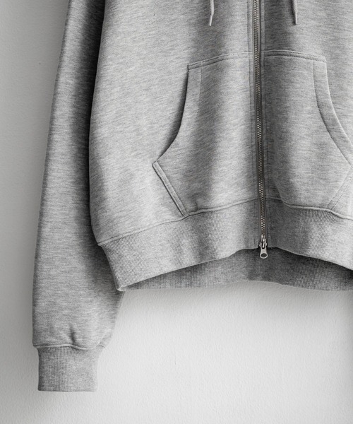 Rocky Monroe（ロッキーモンロー）の「オーバーサイズ 裏毛ショート丈長袖ダブルジップパーカー（パーカー・メンズ・アッシュ/ブラック/ネイビー/グレー・M/XL/L）」の9枚目の写真