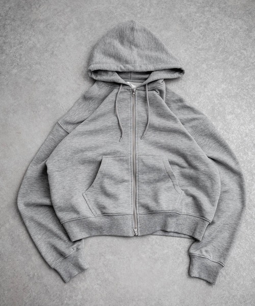 Rocky Monroe（ロッキーモンロー）の「オーバーサイズ 裏毛ショート丈長袖ダブルジップパーカー（パーカー・メンズ・アッシュ/ブラック/ネイビー/グレー・M/XL/L）」の16枚目の写真