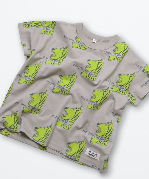 MARKEY'S（マーキーズ）の「ソウガラワイドTシャツ（Tシャツ/カットソー・キッズ・ブルー/イエロー/ベージュ/ブルー系その他/マルチ/アイボリー/ライトブルー/ピンク/グレー/オフホワイト・M/S/L/XS/LL）」の4枚目の写真