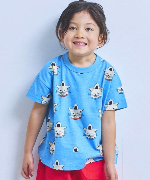 MARKEY'S（マーキーズ）の「ソウガラワイドTシャツ（Tシャツ/カットソー・キッズ・ブルー/イエロー/ベージュ/ブルー系その他/マルチ/アイボリー/ライトブルー/ピンク/グレー/オフホワイト・M/S/L/XS/LL）」の7枚目の写真