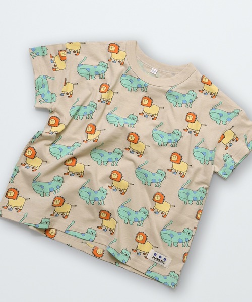 MARKEY'S（マーキーズ）の「ソウガラワイドTシャツ（Tシャツ/カットソー・キッズ・ブルー/イエロー/ベージュ/ブルー系その他/マルチ/アイボリー/ライトブルー/ピンク/グレー/オフホワイト・M/S/L/XS/LL）」の3枚目の写真